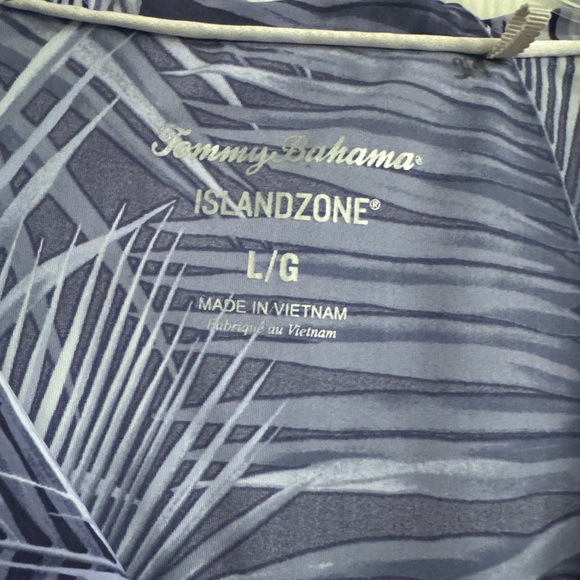 Tommy Bahama Island Zone Blue Palm Print Hooded Jacket - Picture 3 of 4